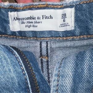 Abercrombie & Fitch Blue Denim Mom Shorts